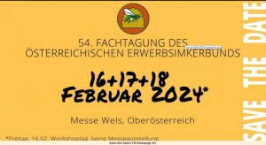 پنجاه و چهارمین کنفرانس انجمن زنبورداران اتریش 16 تا 18 فوریه 2024 برگزار می‌شود